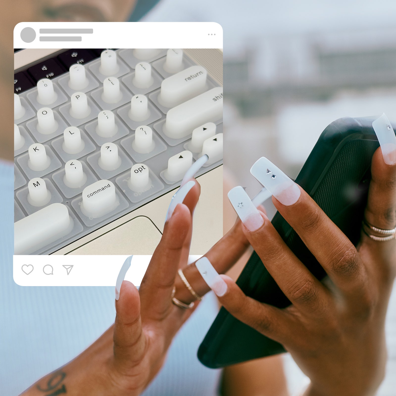 At Last, a Keyboard Cover That Makes Typing With Long Nails a Snap
