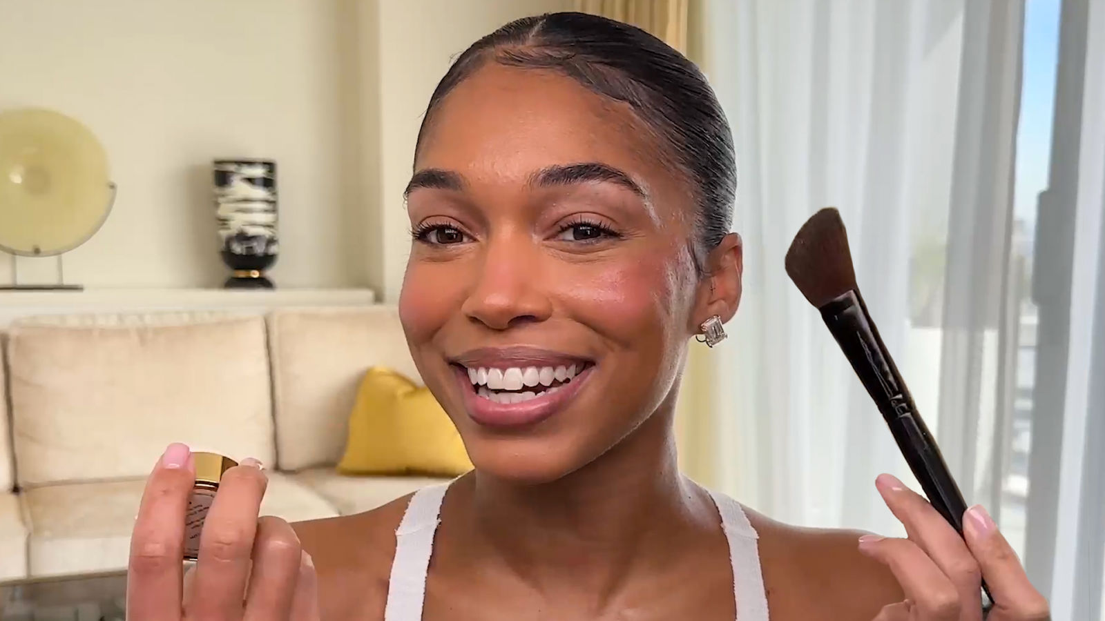 Lori Harvey's 10-Minute Beauty Routine for '90s Soft Glam