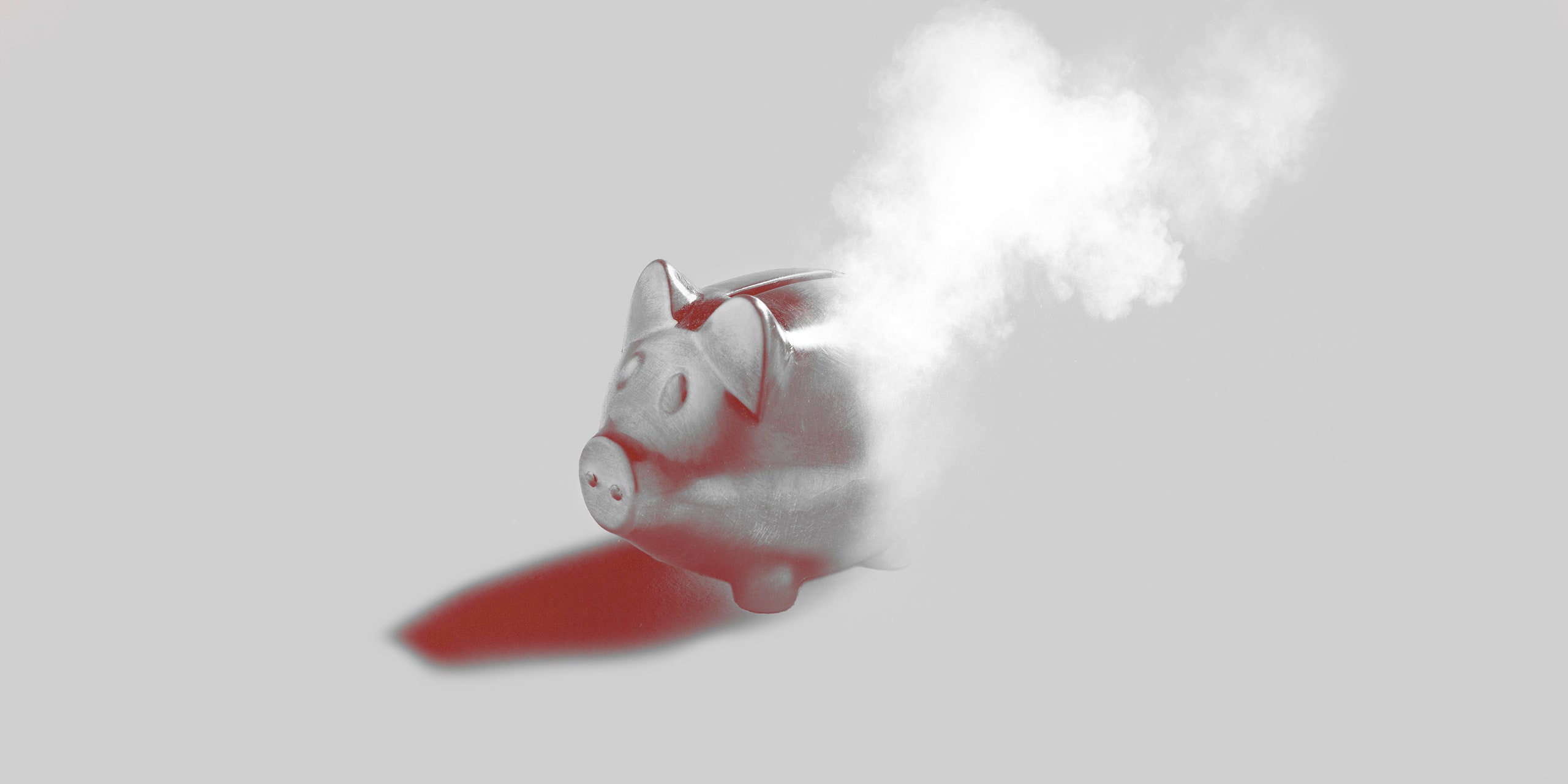 Piggy Bank going up in smoke