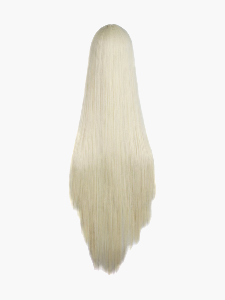 40” Straight Long Cosplay Wig in Light Blonde on light gray background