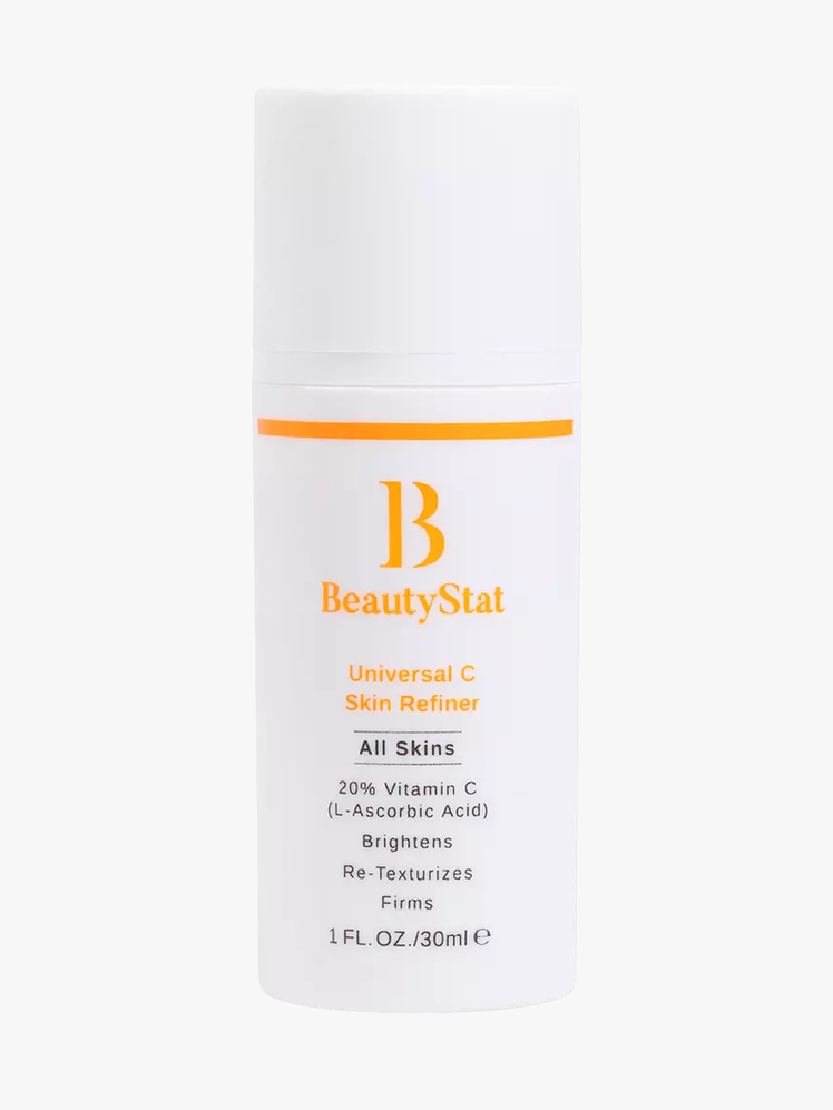 BeautyStat Cosmetics Universal C Skin Refiner in branded white component on light gray background