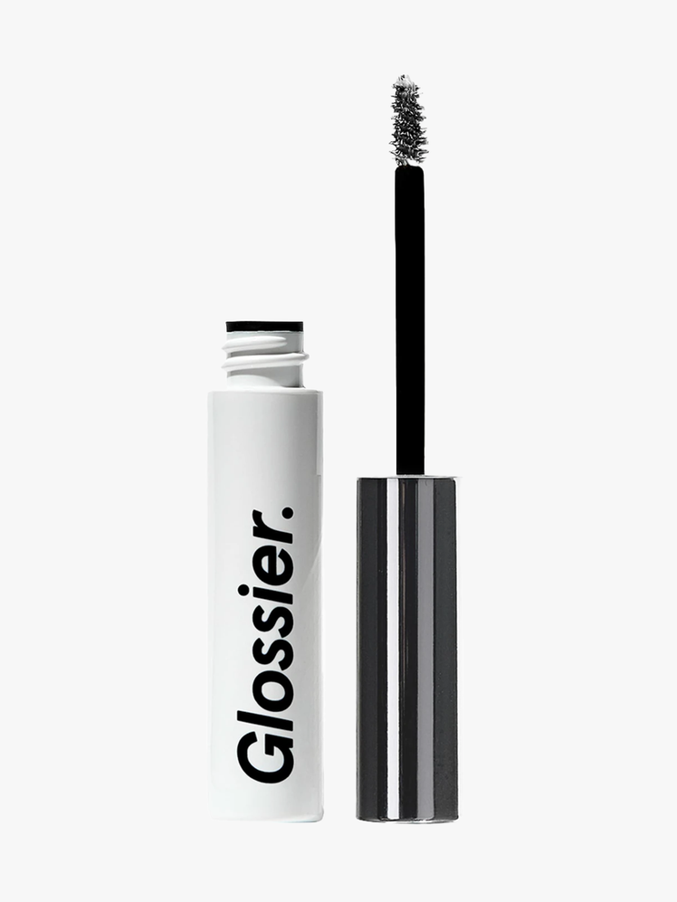 Glossier Boy Brow Volumizing Eyebrow Gel-Pomade in white tube with silver cap