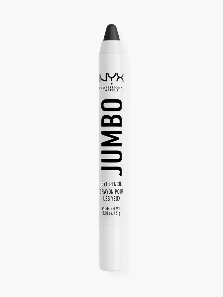 Jumbo Eye Pencil All-in-One Eyeshadow Eyeliner Pencil in Black Bean in branded white and black applicator on light gray background